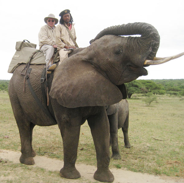 John Wordsworth riding elephant