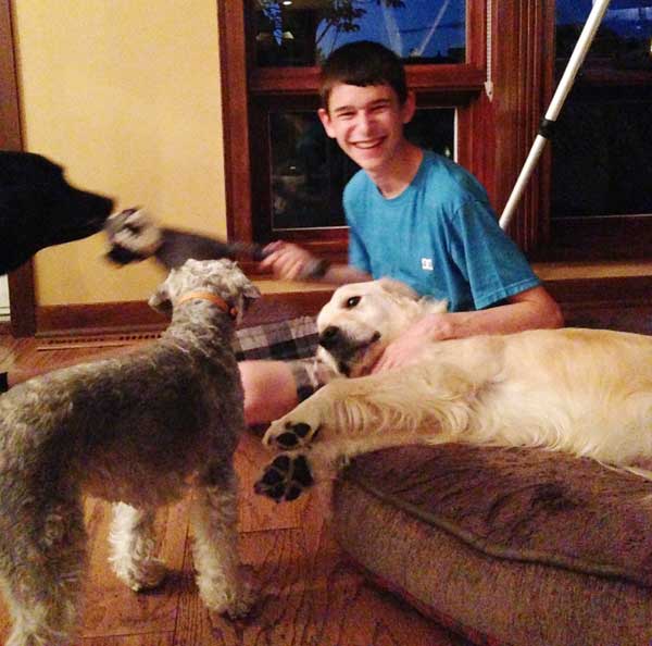 jacob with dogs