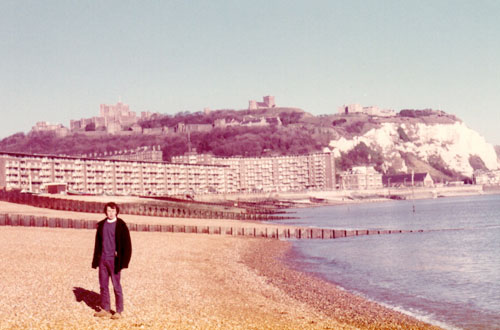 John Wordsworth on the beach in Dover 1970s