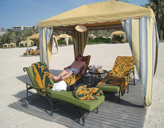 cabana on beach Dubai John Wordsworth