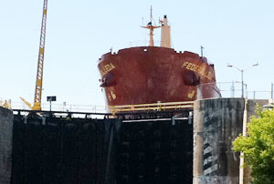 ship in Welland Canal feature image