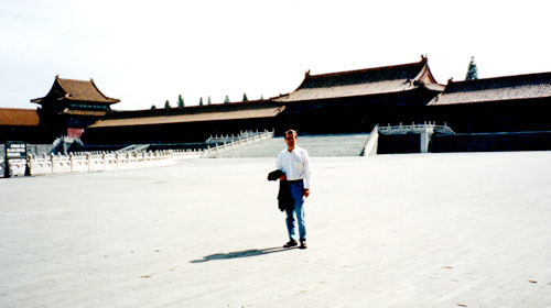 John Wordsworth outside the Forbidden City China