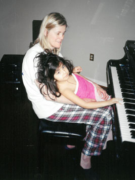 Janet and Jess at the piano