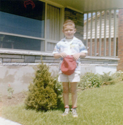 John Wordsworth in front of St. Catharines house