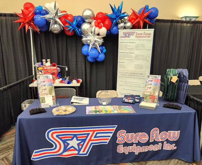 the Sure Flow Equipment booth from the Texas City Trade Show